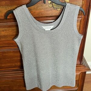 Misook silver sleeveless top